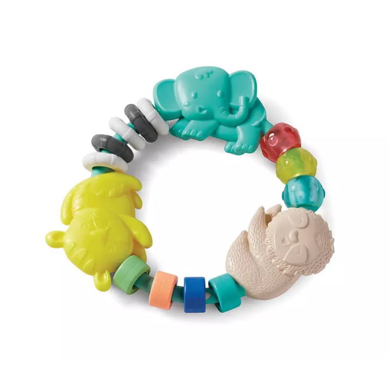 Mordedor Bebê Infantino  Sensorial Teether Rattle Silicone 0+ Meses