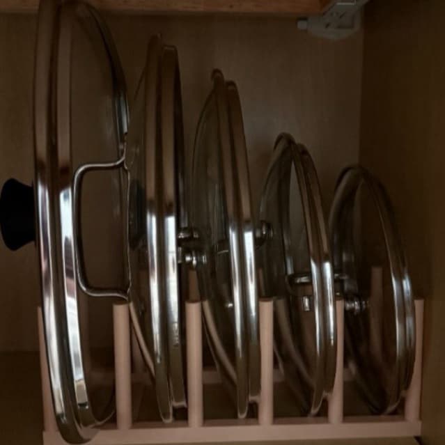 Suporte Organizador Armario Vertical Para Tampas De Panela E Pratos 3D