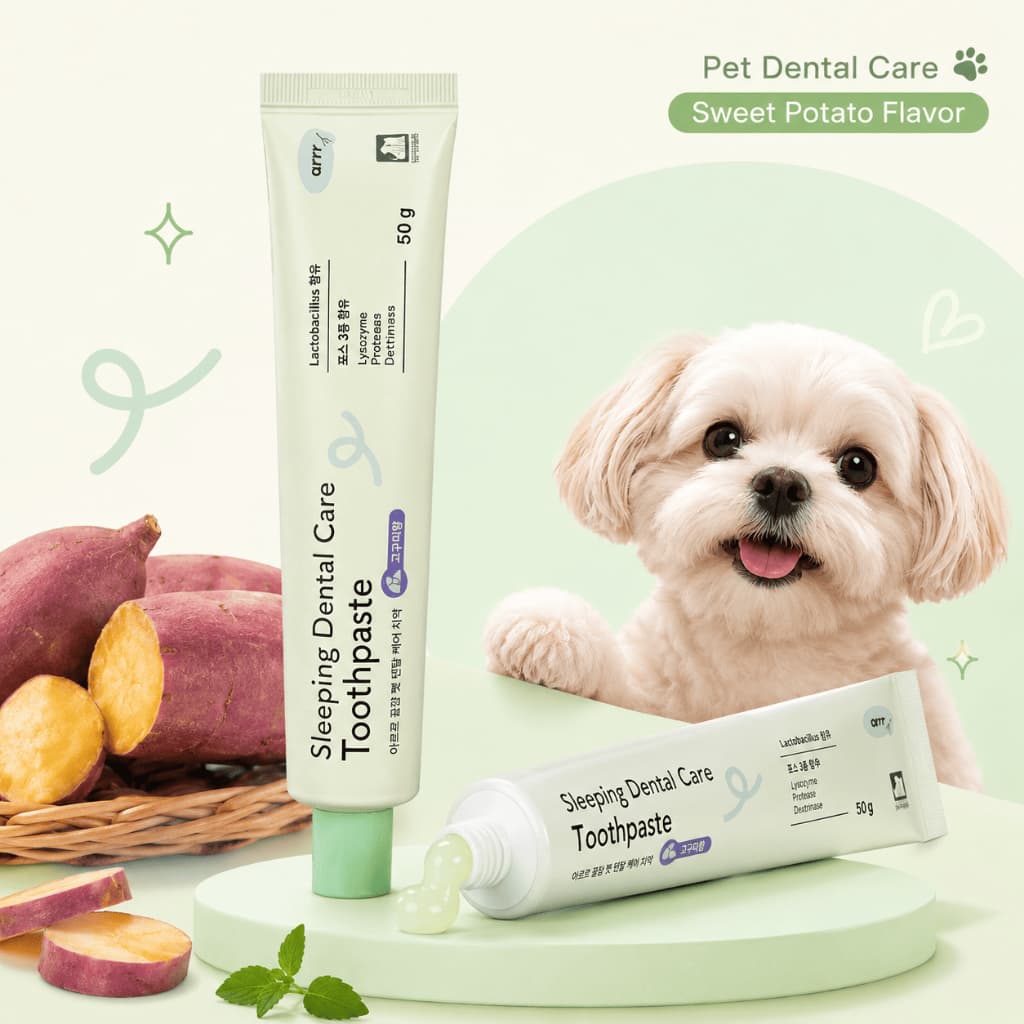 [Daiso Korea] Pasta De Dente Para Animais De Estimação Dormindo Sabor Batata Doce 50g