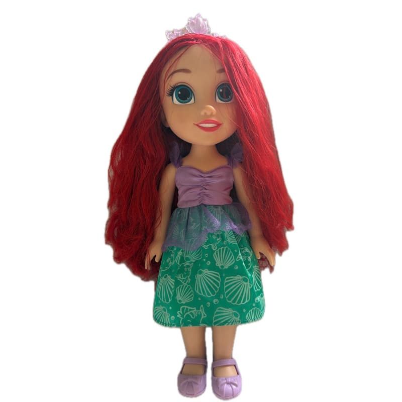Boneca Ariel Pequena Sereia Disney Animators 40cm Usada Com Tiara