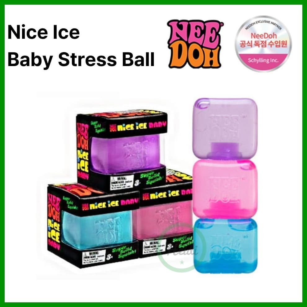[NeeDoh] Linda Bola De Estresse Para Bebês No Gelo | Slime Mole Macio Brinquedo Fidget Alívio Do Jogo Sensorial Calmante