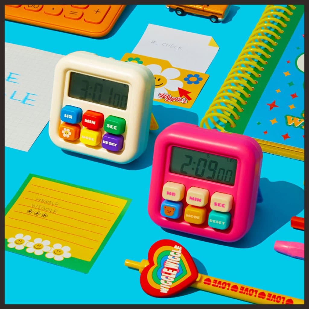 Cronômetro Digital De Personagem Fofo Wiggle | Temporizador Portátil Para Estudo Infantil E Cozinha