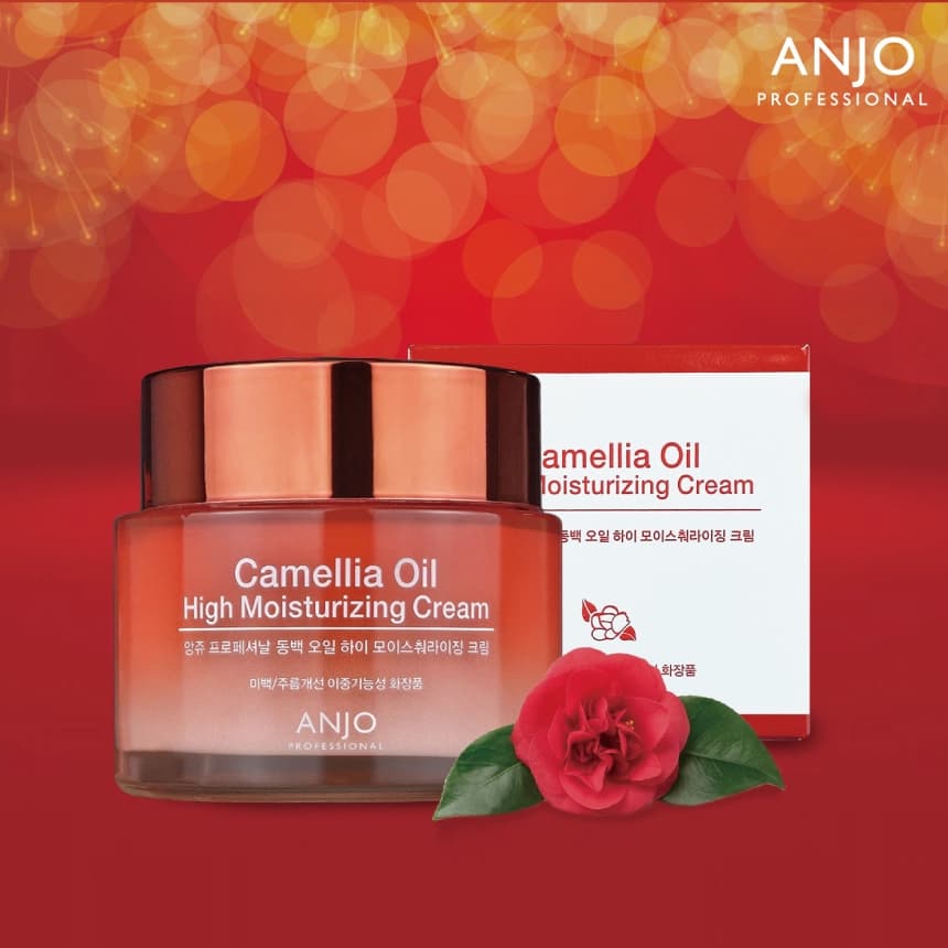 ANJO Camellia Oil Creme Hidratante Alto 100ml Nutritivo Para Cuidados Diários