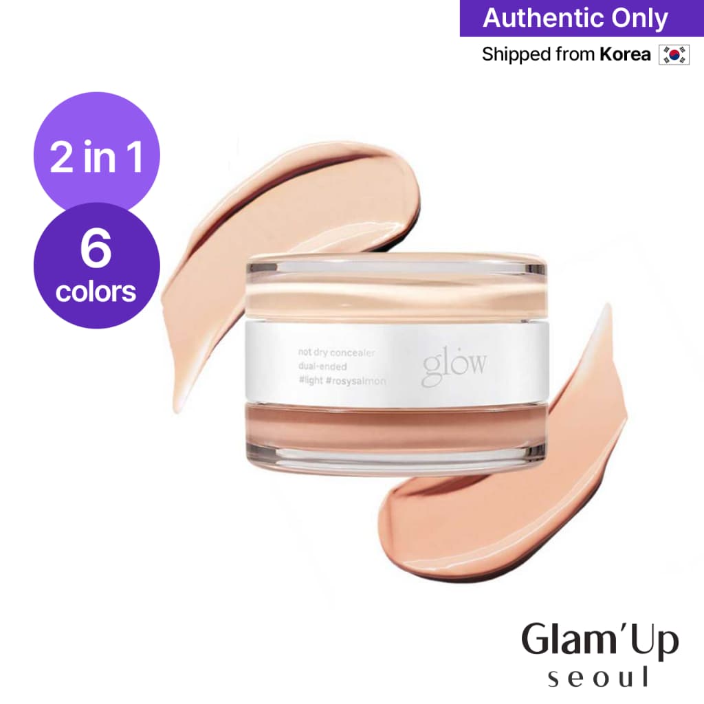 🇰🇷 [GLOW] (2in1) Not Dry Concealer Não Seco Corretivo De Duas Pontas De 10g De Salmão Leve E Rosado Para Manchas Escuras Sob Os Olhos