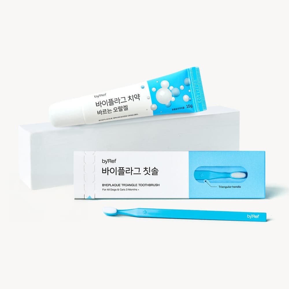 [Set] Conjunto De Pasta De Dente Para Animais De Estimação ByRef 15g E Escova De Dentes Triangular Cães , Gatos , Filhot
