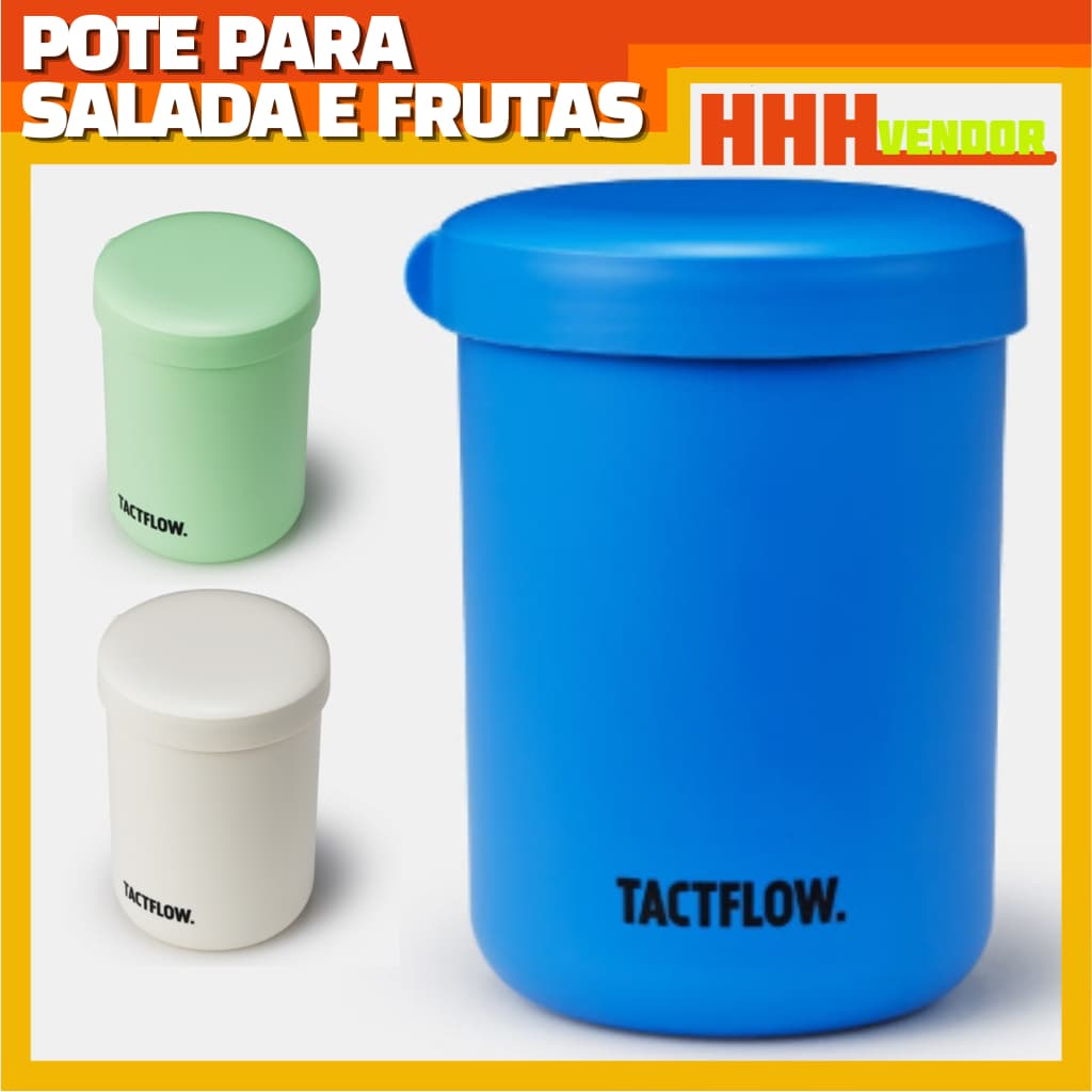 [TACTFLOW] Salada Pote De Lanche De Frutas 600ml Lancheira Recipiente Hermético De Armazenamento De Alimentos cereal Iog