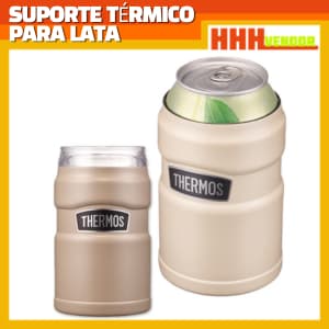 [THERMOS] Travel King 2way Cup & Can Holder Isolamento Refrigerador De Aço Inoxidável Copo De Acampamento Tumble