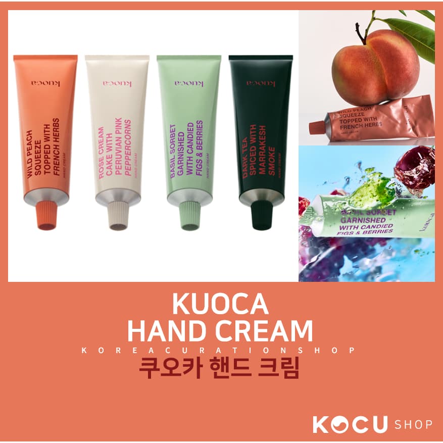 KUOCA Hand Cream 50ml (4 Tipos) | Creme de Mãos Perfumado | Cuidado com Manteiga de Karité | Creme Hidratante para as Mãos | Fragrância de Longa Duração