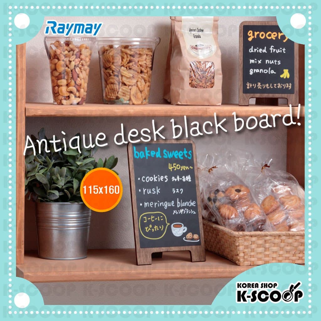 Raymay Antigo Quadro Negro De Mesa Mini-Com Marcador E Superfície Magnética (S/M/L)