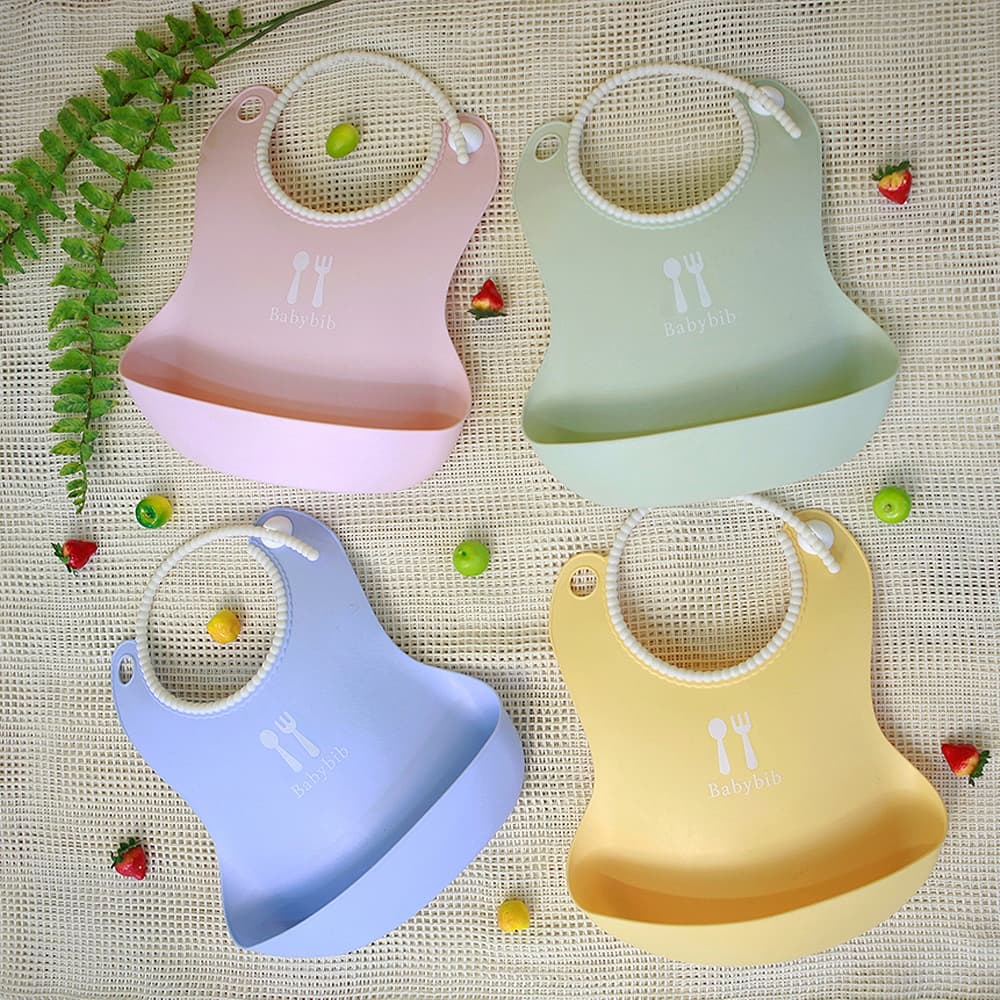 Conjunto De 2 Peças De Babador Para Bebê , Avental De Alimentação À Prova D'água De Silicone Crianças Pequenas