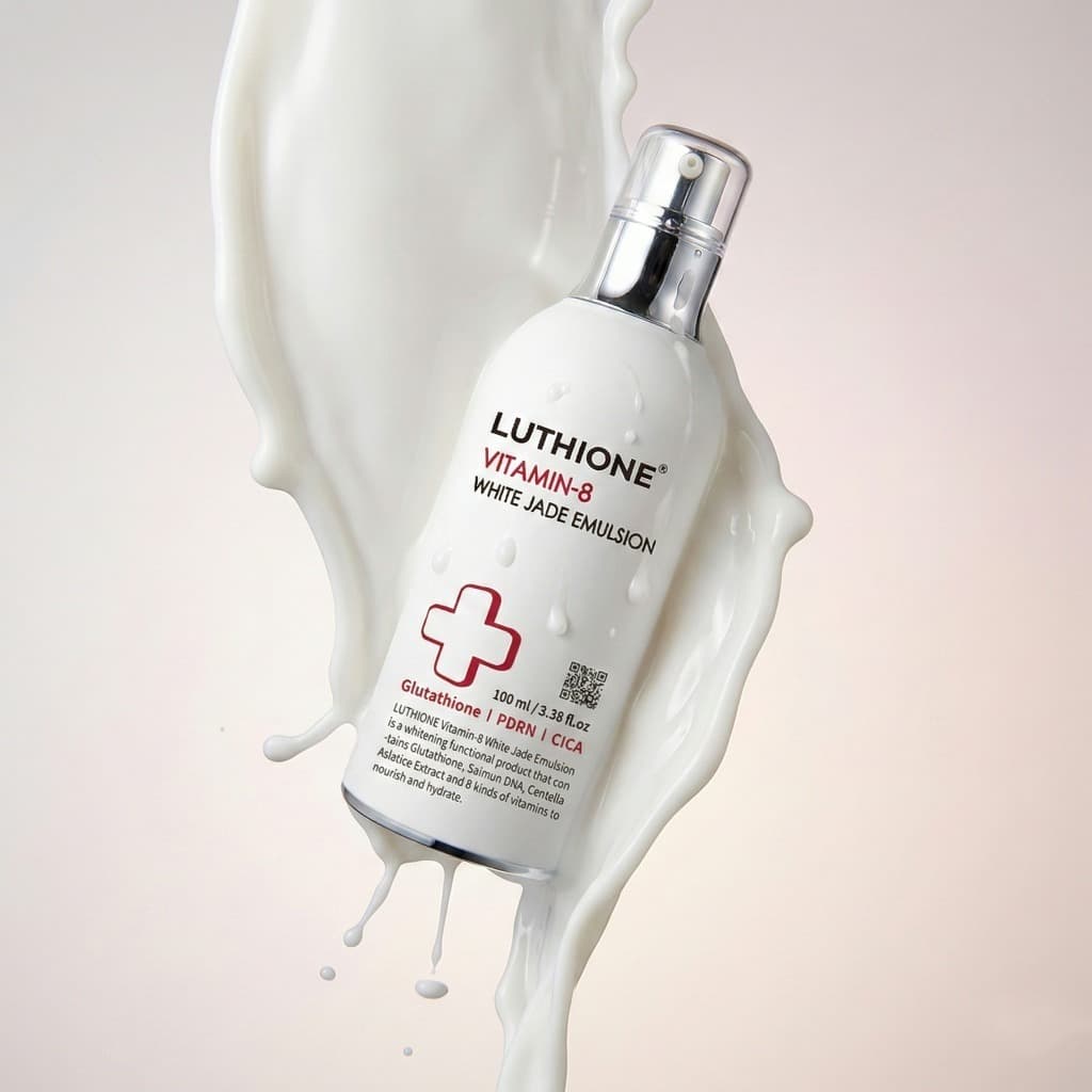 LUTHIONE Vitamina-8 Toner Para Pele Jade Branco 100ml/Emulsão 100ml