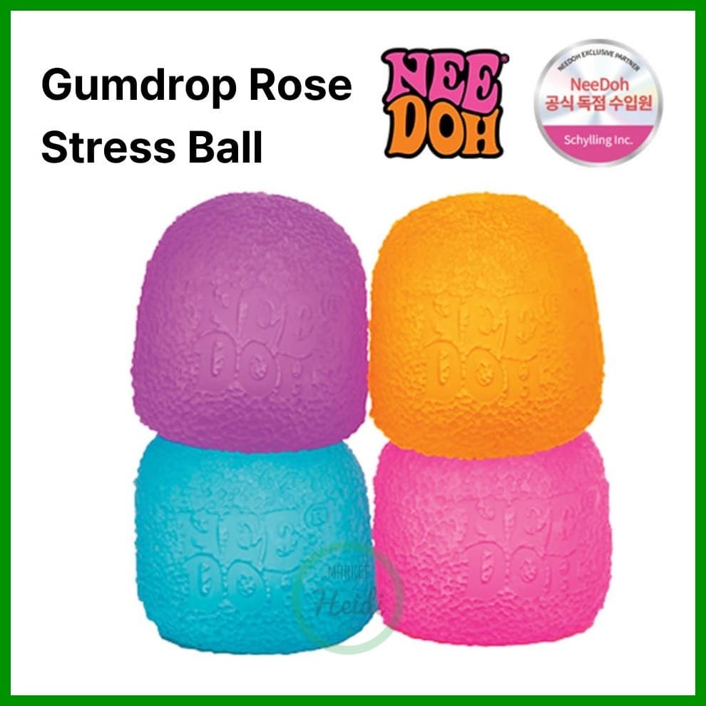 [NeeDoh] Squishy De Bola De Estresse Gumdrop Rose | Brinquedo Para Alívio De Ansiedade Colorida Macia Crianças E Adultos