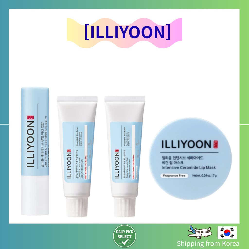 [ILLIYOON] Ceramida Vegan Creme Para As Mãos Bálsamo Labial Máscara Coreia