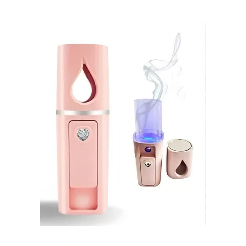 Nano Vaporizador Facial Elétrico - Rosa: Leve, Elegante e Prático