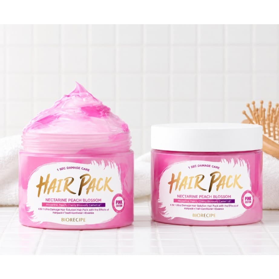 Pacote De Cabelo De Mármore BIORECIPE Edição Rosa 300g Máscara Condicionamento Profundo Coreano Cuidados Com O Para A Um