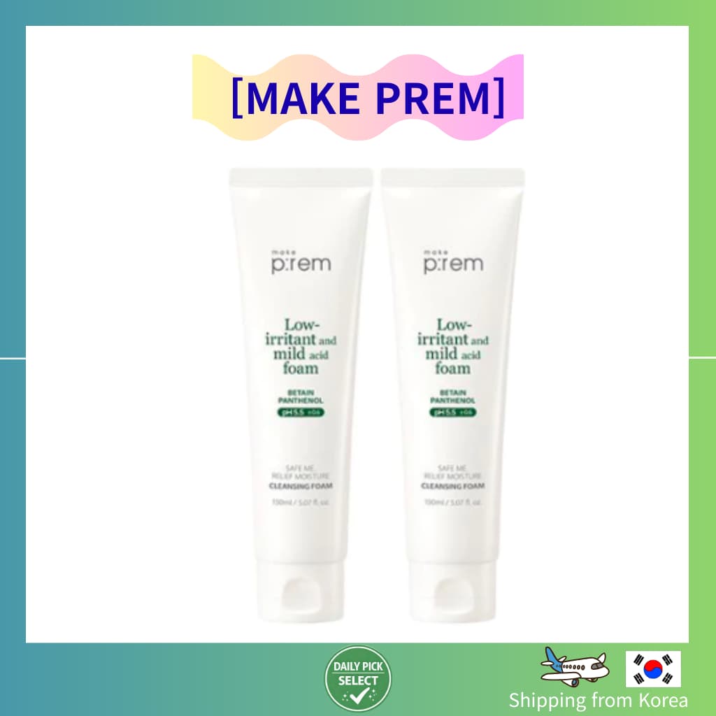 [MAKE PREM] Safe Me Relief Espuma De Limpeza De Umidade Limpador Facial Coreano Para Lavagem 150ml
