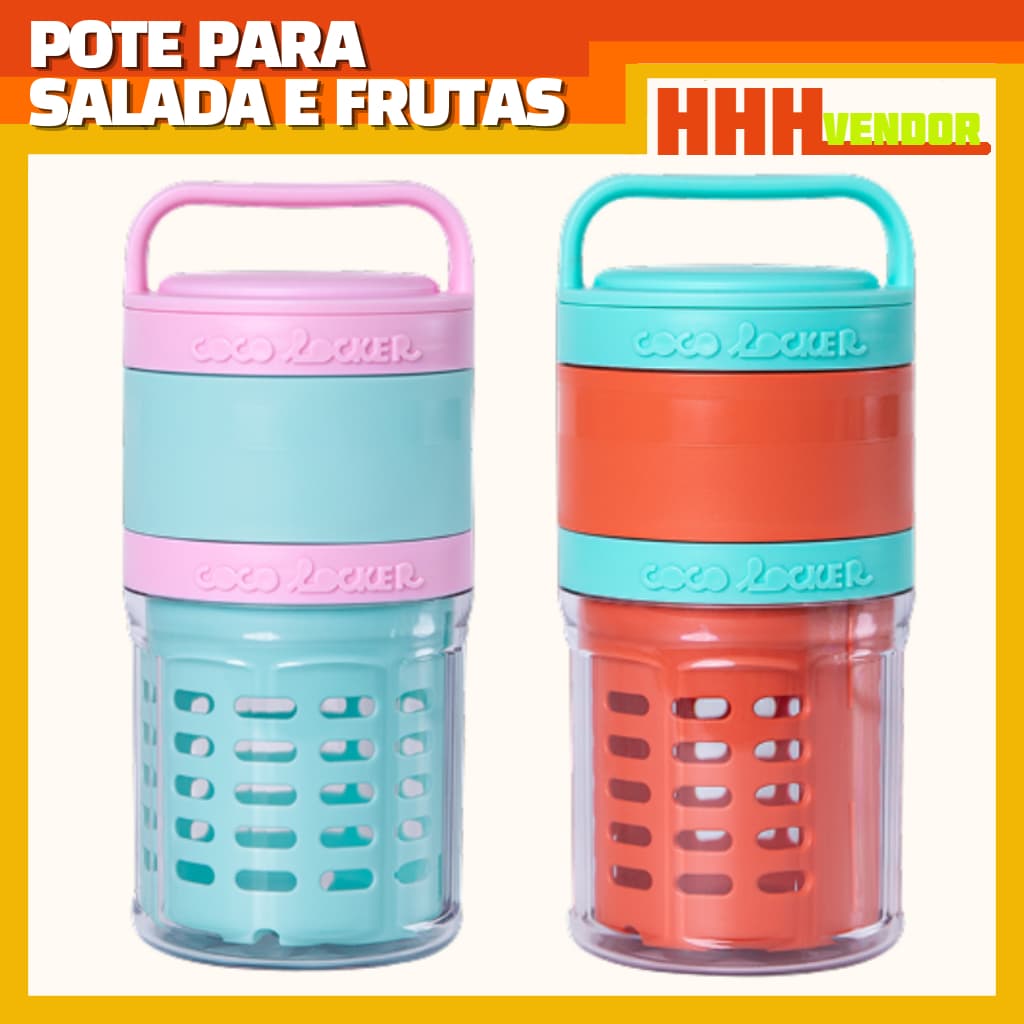 [Fabricado Na Coreia] CoCoLocker Pote De Doces Salada Recipiente De Armazenamento De Frutas Lancheir