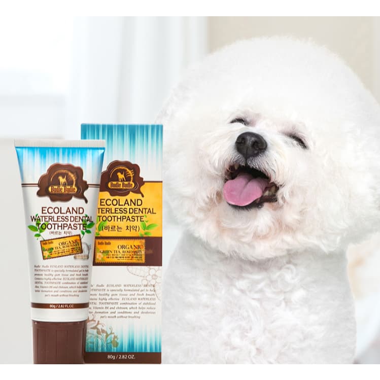 Pasta De Dente Para Animais De Estimação Budeul-80g-Cuidado Dental Comestível Seguro Cães E Gatos , Ingredientes Naturai