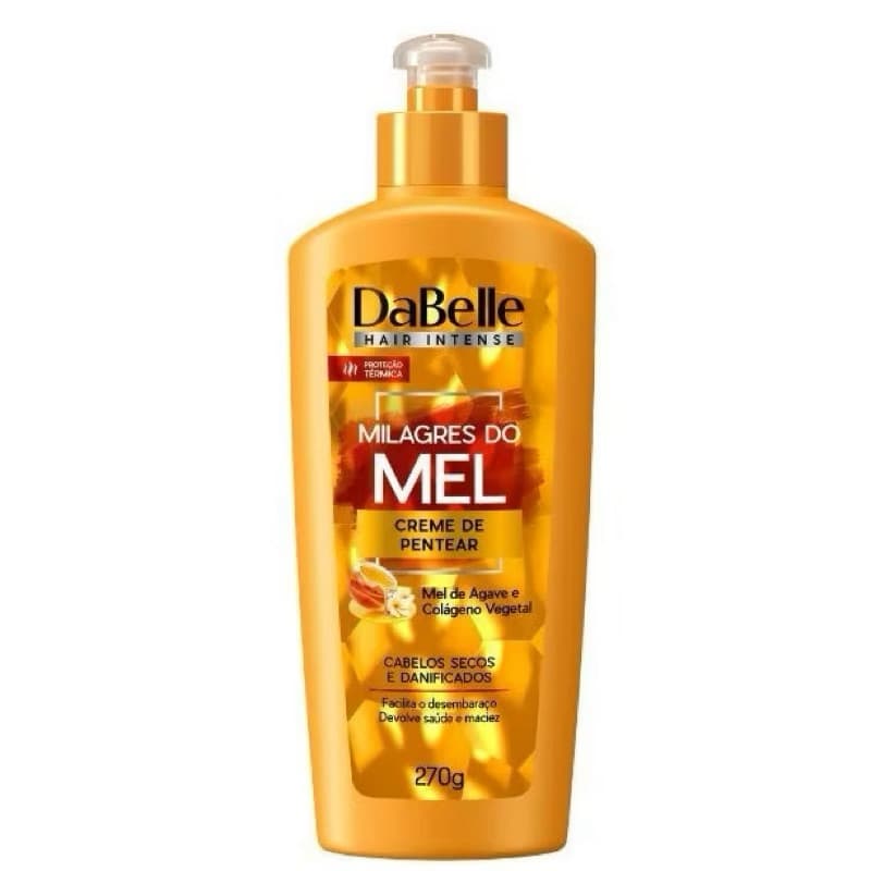 Creme de Pentear DaBelle Milagres do Mel 270g - Facilita Penteado e Protege do Calor