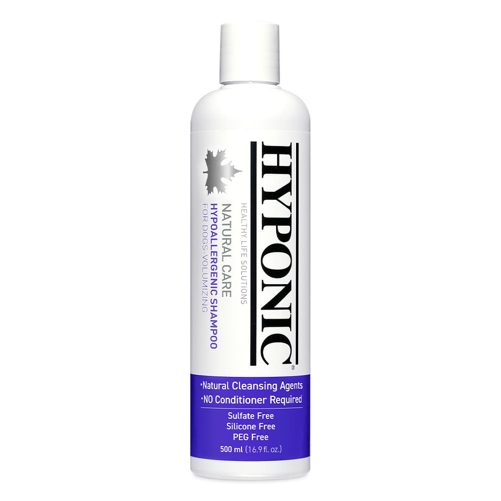 Shampoo Hipoalergênico Para Cães HYPONIC Volumizing 500ml Suave Limpeza À Base De Plantas