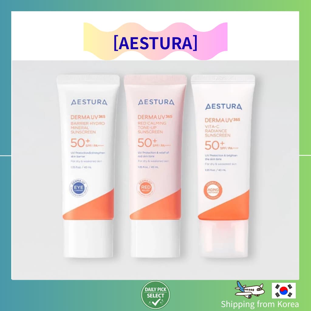 [AESTURA] Derma UV365 Tone Up Vita-C Protetor Solar Cuidados Com A Pele Coreanos