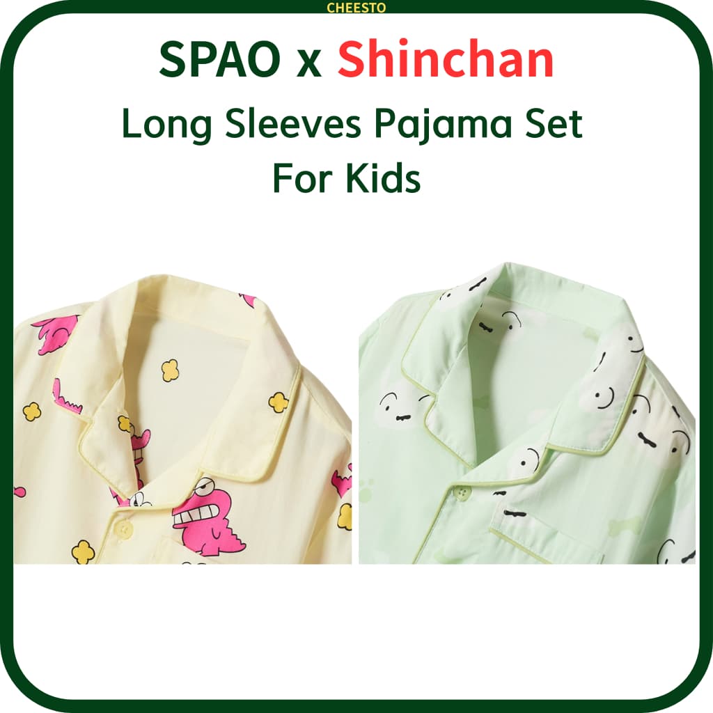 Conjunto De Pijama De Manga Comprida SPAO x Shinchan Para Crianças