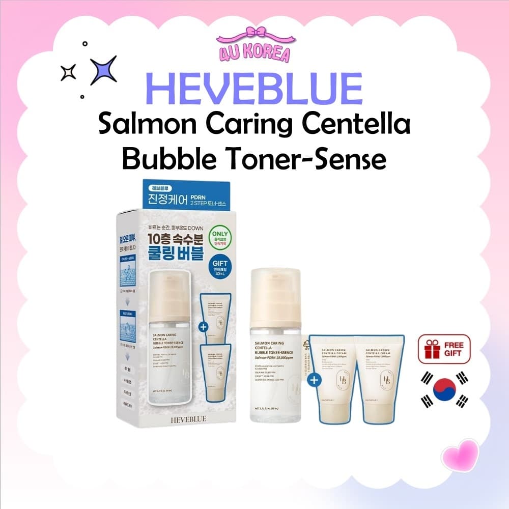 HEVEBLUE Salmão Caring Centella Bubble Toner-Sense – 95ml/K-BEAUTY