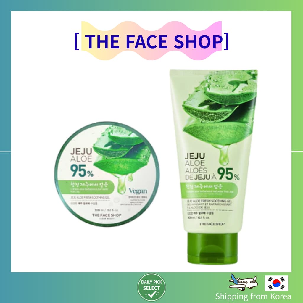 The Face Shop Jeju Aloe 95 % Gel Calmante Fresco Vera Hidratante 300ml Cuidados Com A Pele Coreana