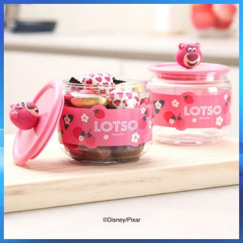 Pixar Toy Story Lotso Caixa Recipiente De Armazenamento Multiuso Com Tampa 330ml Lanches Chá Organizador De Chocolate