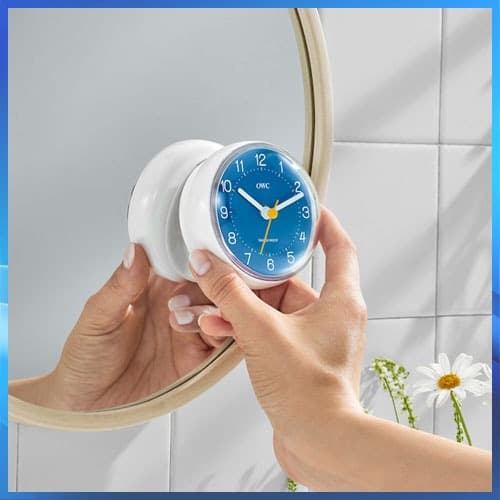 Relógio À Prova D'água Para Banheiro , Cozinha , Tipo De Fixação Silenciosa , Moderno , Pequeno , De Parede , Chuveiro C