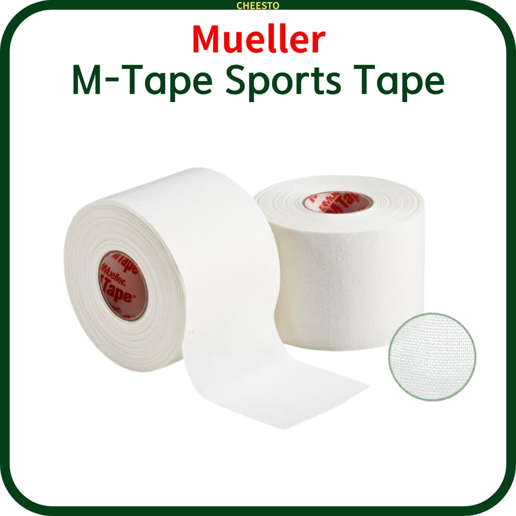 Fita Esportiva Atlética Mueller M-Tape – Adesiva De Tecido De Algodão Para Suporte De Tornozelo , Pulso , Joelho E Muscu