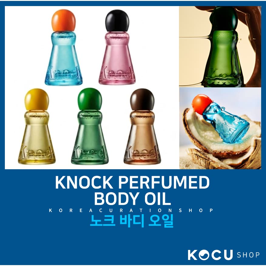 Knock Perfumed Body Oil 13ml (5 Tipos) | Óleo Perfumado Sem Álcool | Óleo Multiuso para Corpo | Óleo para Cabelos e Unhas | Fragrância de Longa Duração