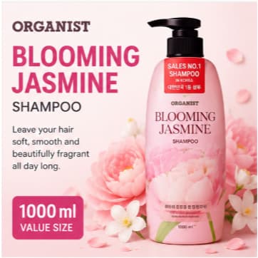 Shampoo Organist Blooming Jasmine 1100ml Fabricado Na Coreia
