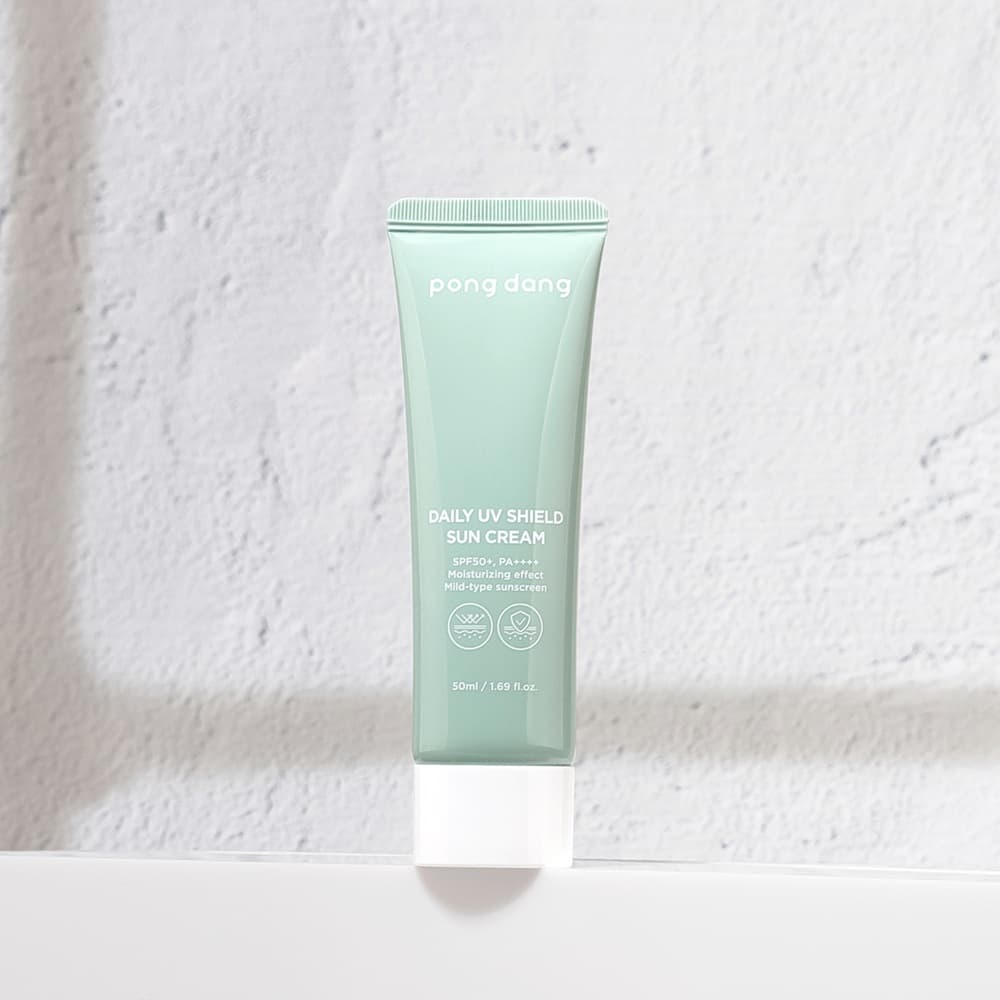 Pong Dang Daily UV Shield Creme Solar Fps50 + PA + 50ml Protetor Hidratante Leve Proteção Diária Para Pele Sensível