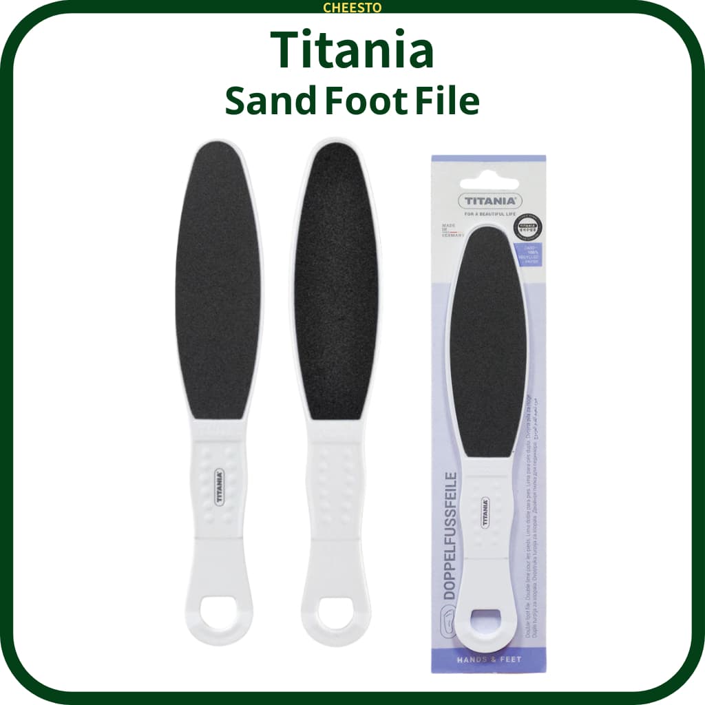 Arquivo De Pés De Areia Titania-Removedor De Calos De Dupla Face Para Lisos E Saudáveis , Fabricado Na Alemanha