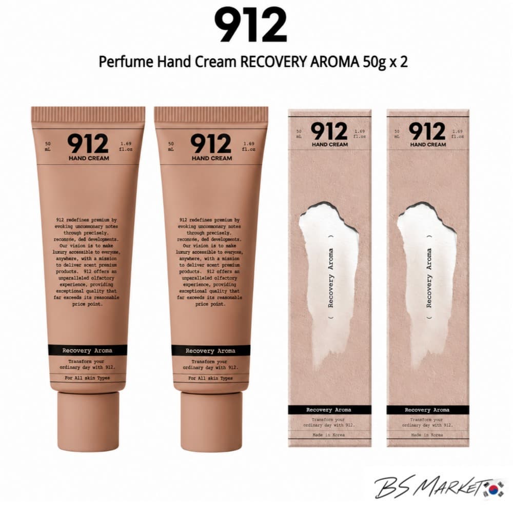 912 Perfume Creme Para As Mãos Aroma De Recuperação 50g x 2 Hidratante Não Pegajoso Baixa Irritação