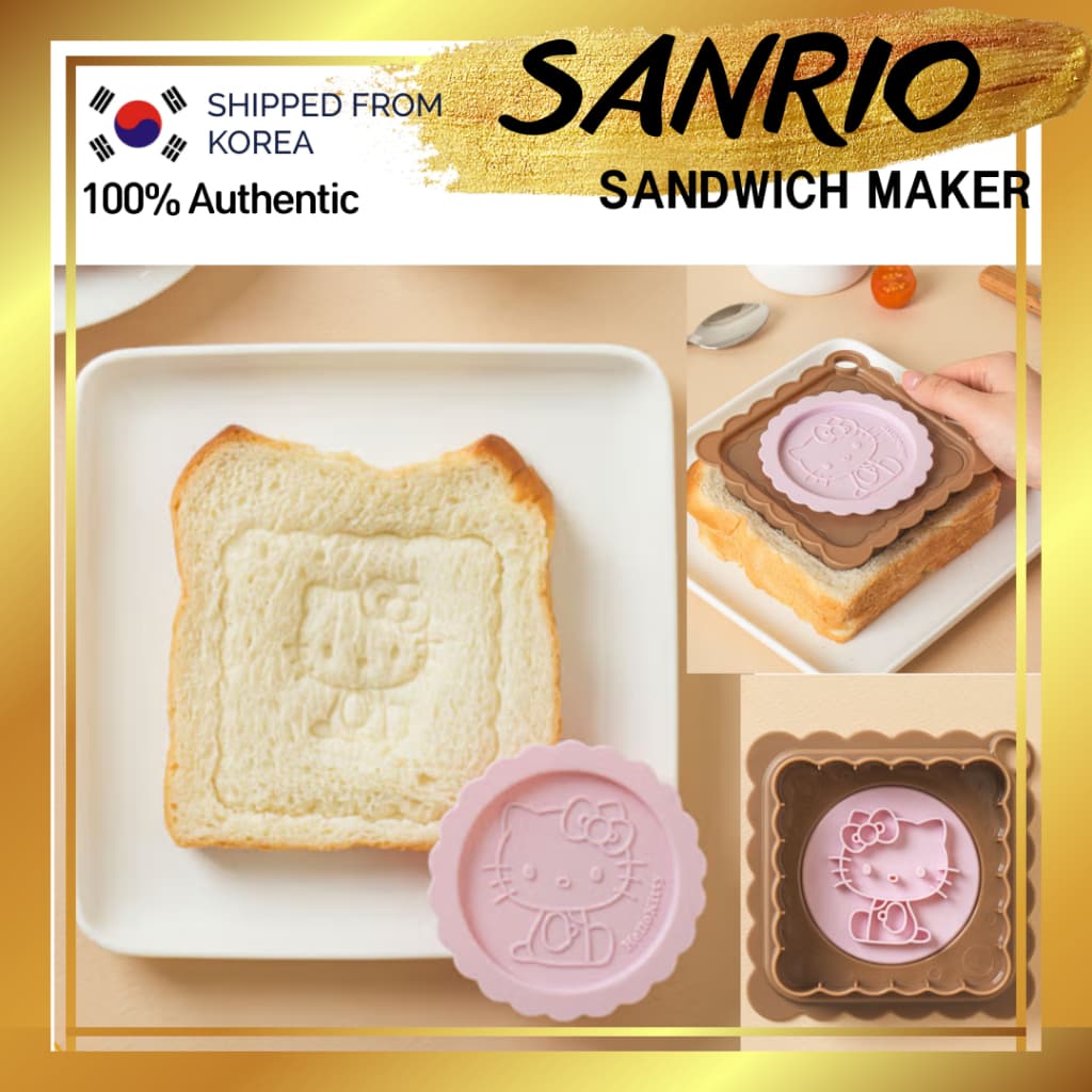 [Sanrio] Carimbo De Sanduíche Hello Kitty – Pão Fofo Para Crianças/Lancheira/item Quente Da Coreia