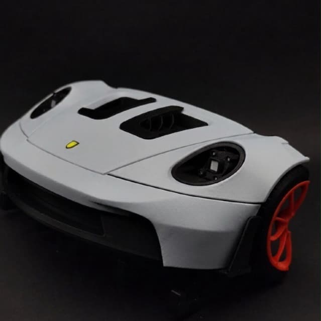 Porta Chaves Decorativo Estilo Carro Esportivo GT3 RS - Suporte de Parede Frente