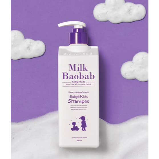 [Leite Baobab] Shampoo Para Bebês E Crianças 500ml-Baixa Irritação , pH Balanceado · Aroma De Chiclete Doce Cuidado Com
