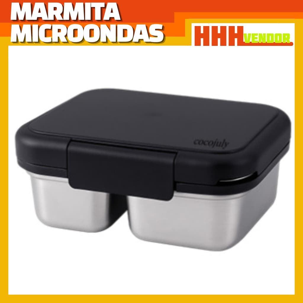 [Cocojuly] Lancheira Segura Para Micro-Ondas 850ml Recipiente Hermético De Aço Inoxidável 304 Com Divisória