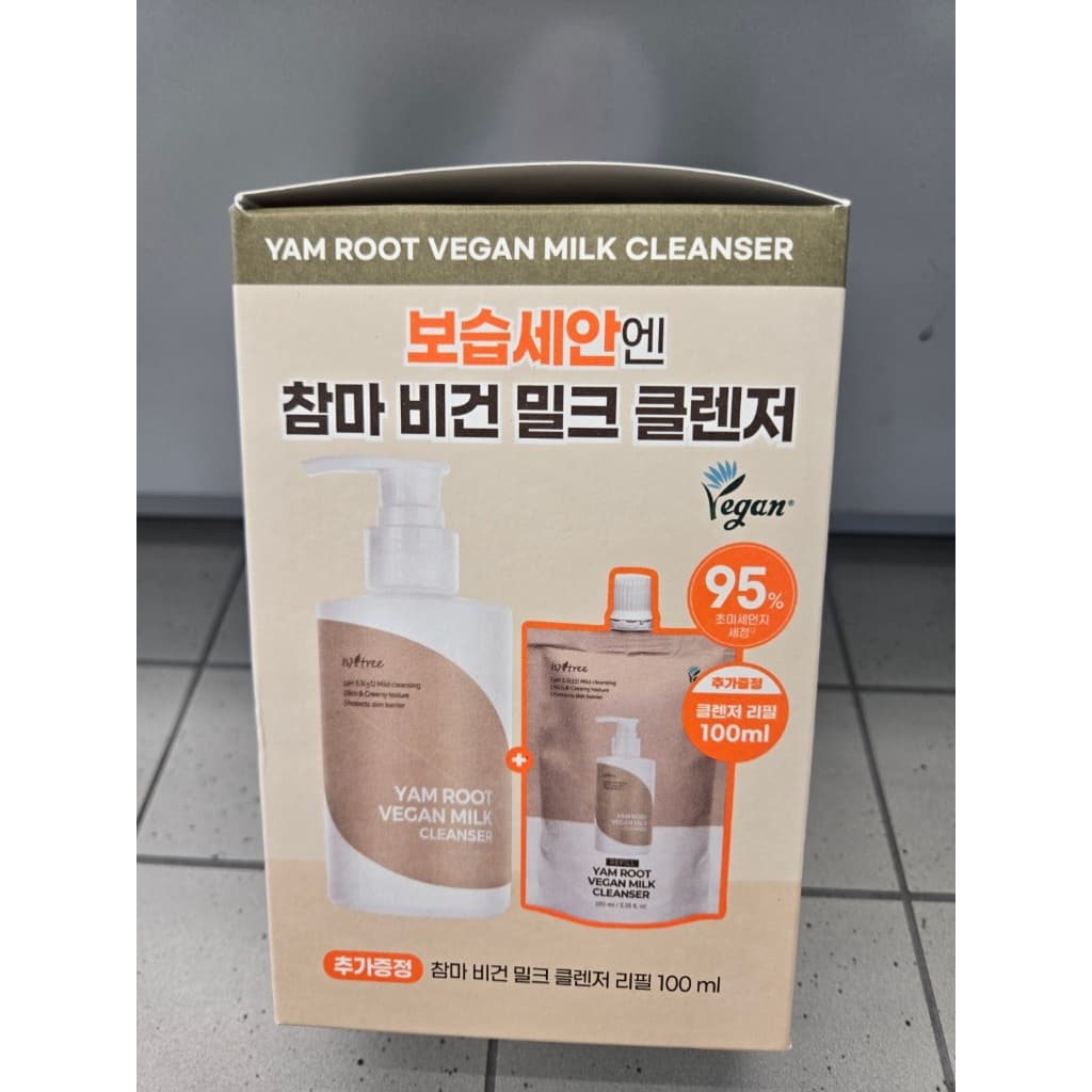 [Isntree] Leite De Limpeza Vegano Raiz De Inhame 220 + 100ml | Cuidados Com A Pele Coreanos