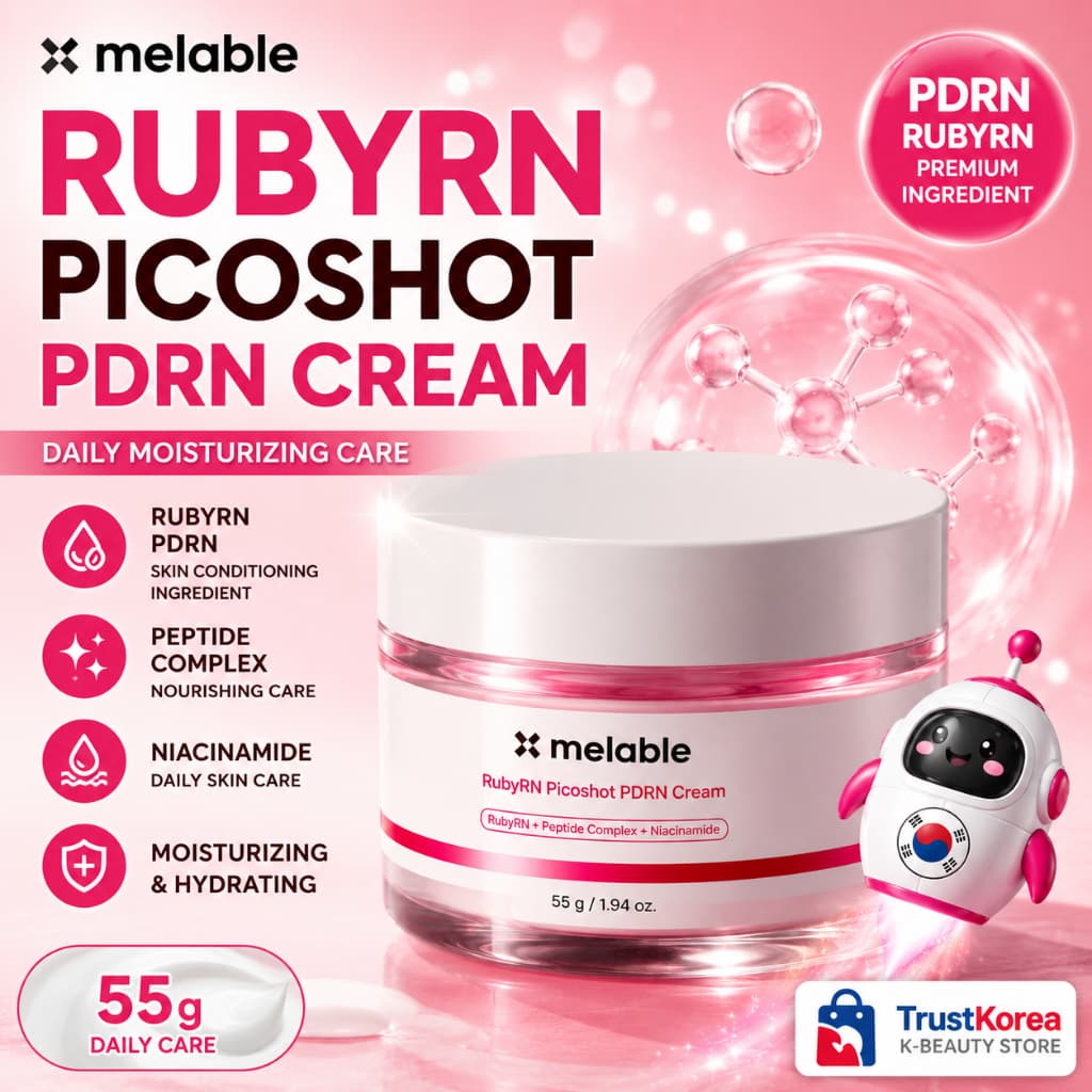 MELABLE RubyRN Picoshot PDRN Creme 55g Facial Hidratante Diário Cuidados Com A Pele Para Todos Os Tipos De