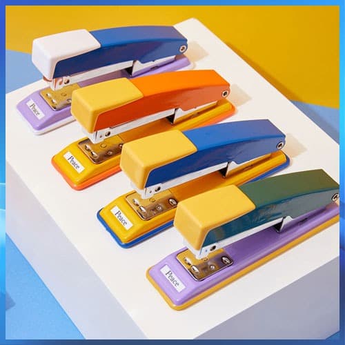 [Feito Na Coreia] Peace Korea Grampeador De Cores Exclusivas Papelaria Acessórios De Escritório Material Escolar