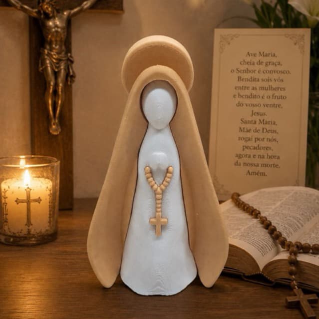 Imagem Religiosa Nossa Senhora Aparecida 3D 15cm