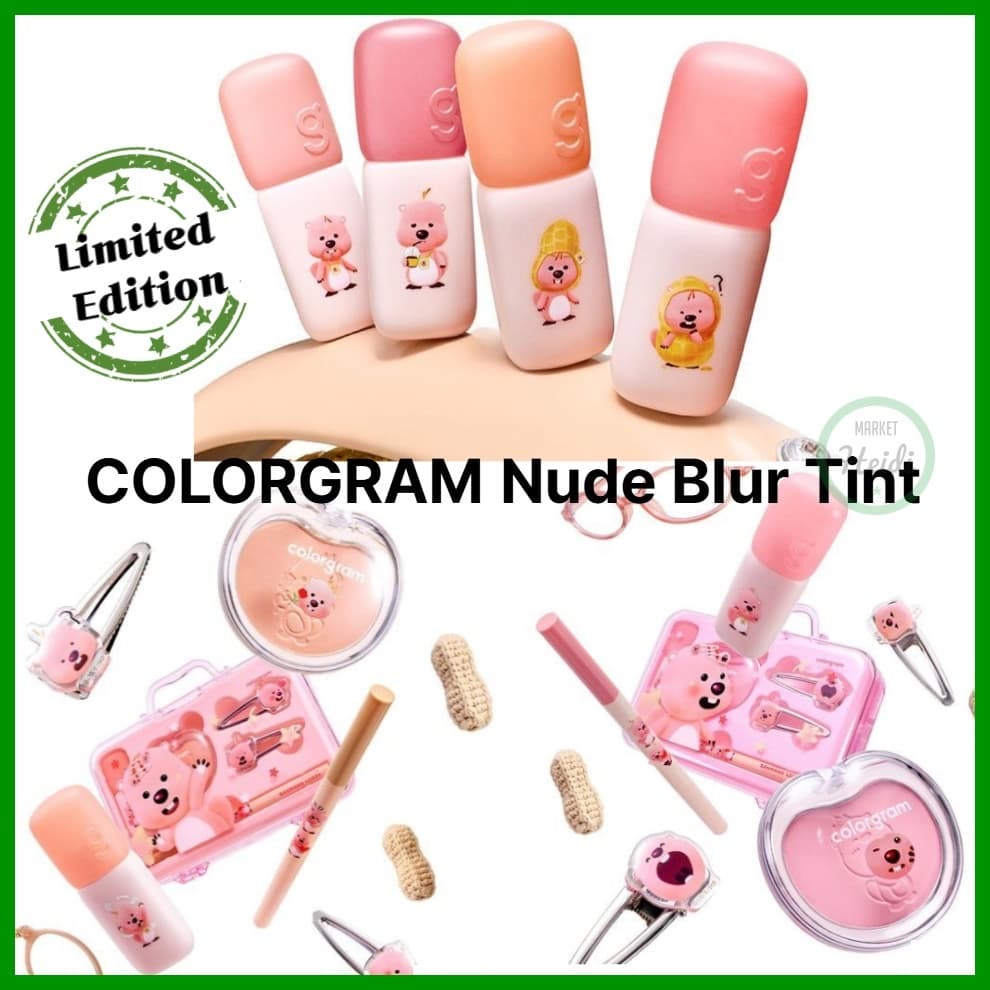 Coreia 🇰🇷 COLORGRAM Nude Blur Tint Zanmang Conjunto 4 Cores