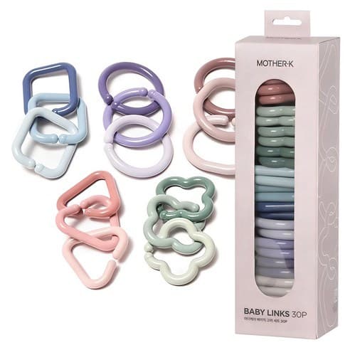 Mordedor De Anel Básico Para Bebê MOTHER-K 30 Unidades | Produto Coreano Premium Bebês Anéis De Dentição De Silicone Seg
