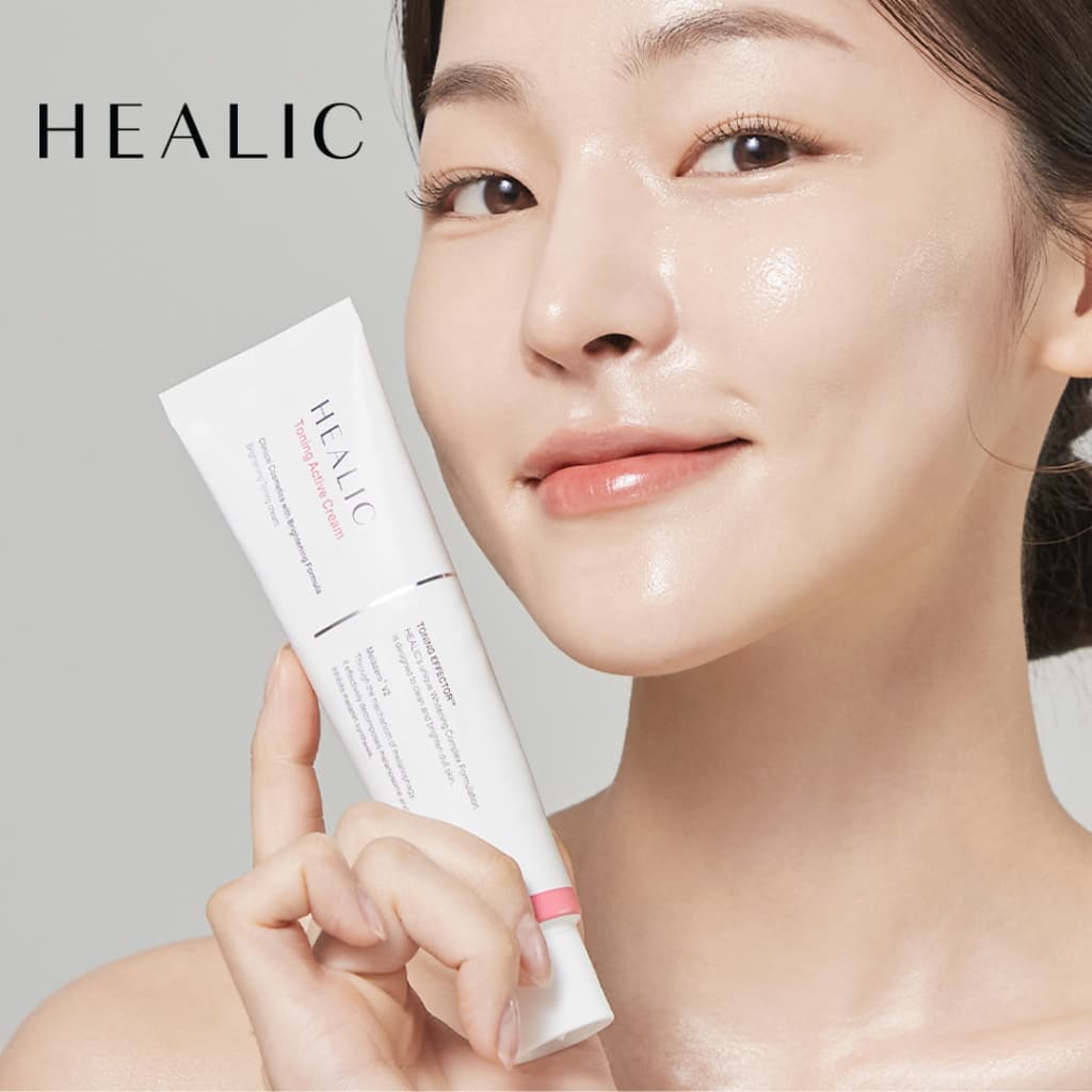HEALIC Toning Active Cream: Clareia Manchas, Uniformiza o Tom da Pele, Fortalece a Barreira Cutânea