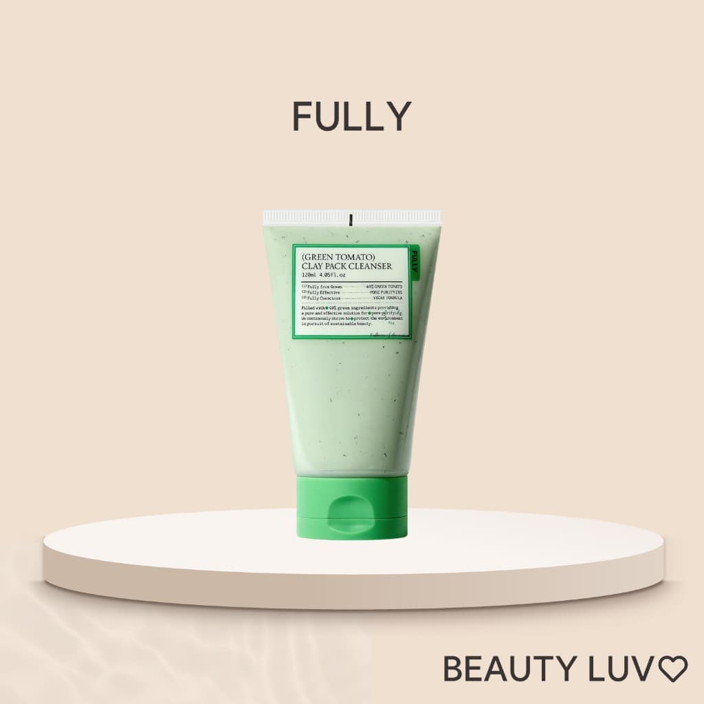 [Fully] Green Tomato Clay Pack Cleanser 120ml / Tomate Verde 49%, 6-Clay, Cuidado dos Poros, Vegano