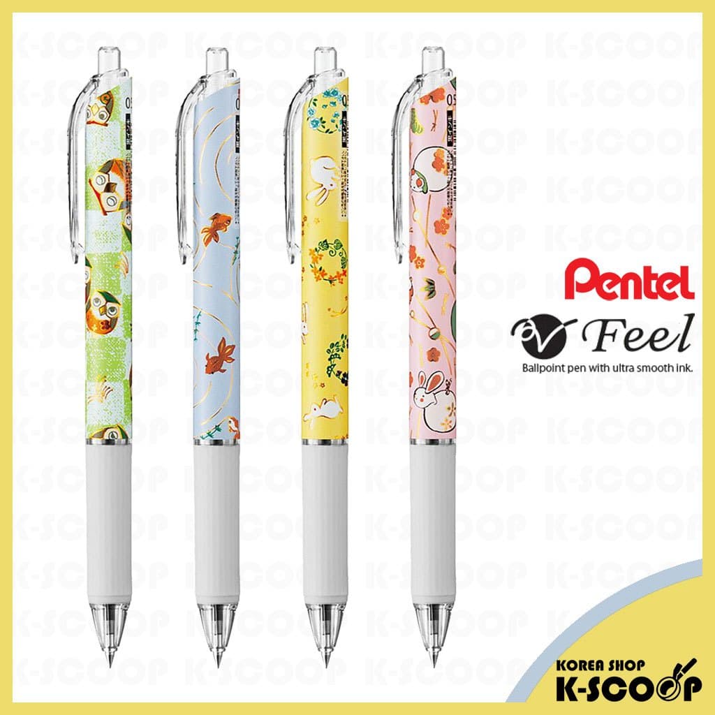Caneta Esferográfica Pentel Feel Edição Limitada Série De Padrão De Papel 0.5 Mm BX115YU