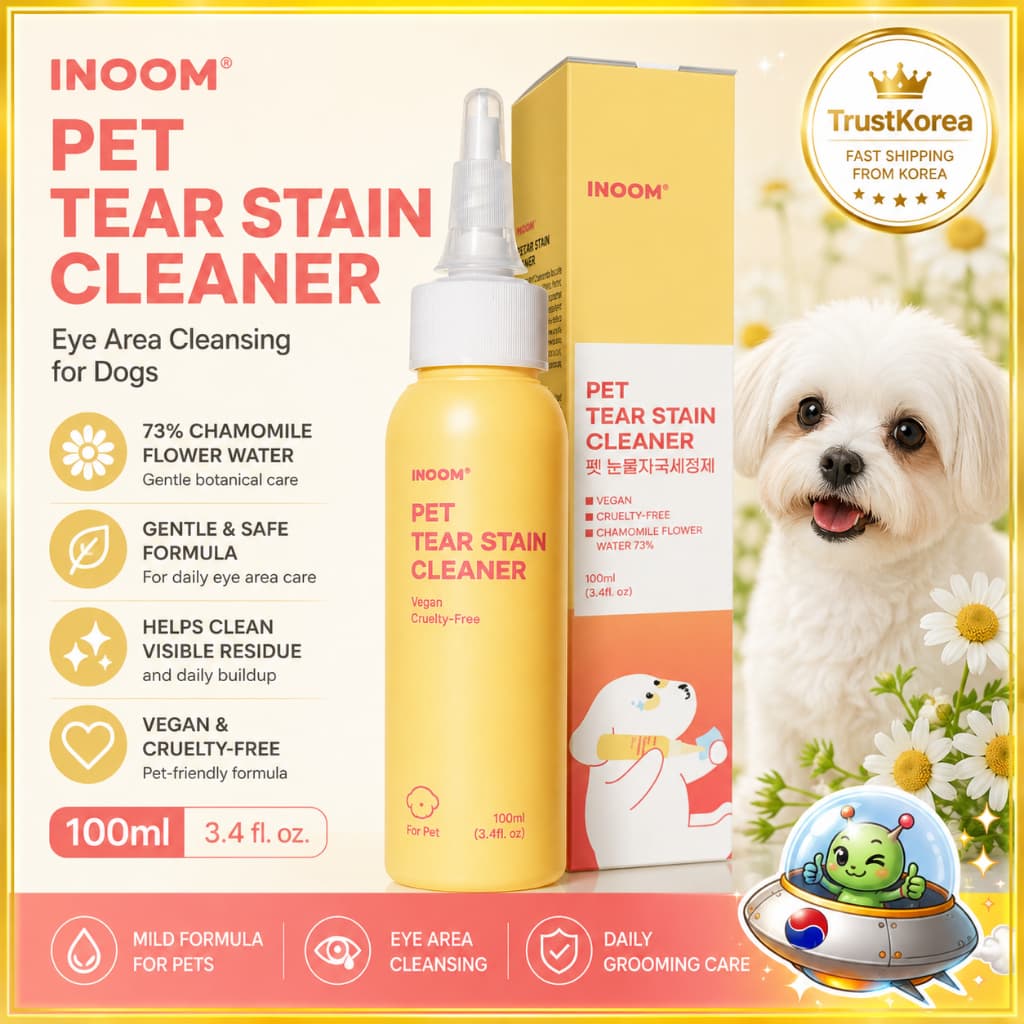 Limpador De Área De Olhos Para Animais De Estimação INOOM 100ml Limpeza E Cuidados Diários Cães